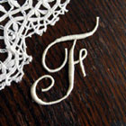 アンティーク 刺繍 イニシャル モノグラム F フランス imo-F19